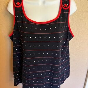 Sag Harbor Star Studded Tank Top Size XL